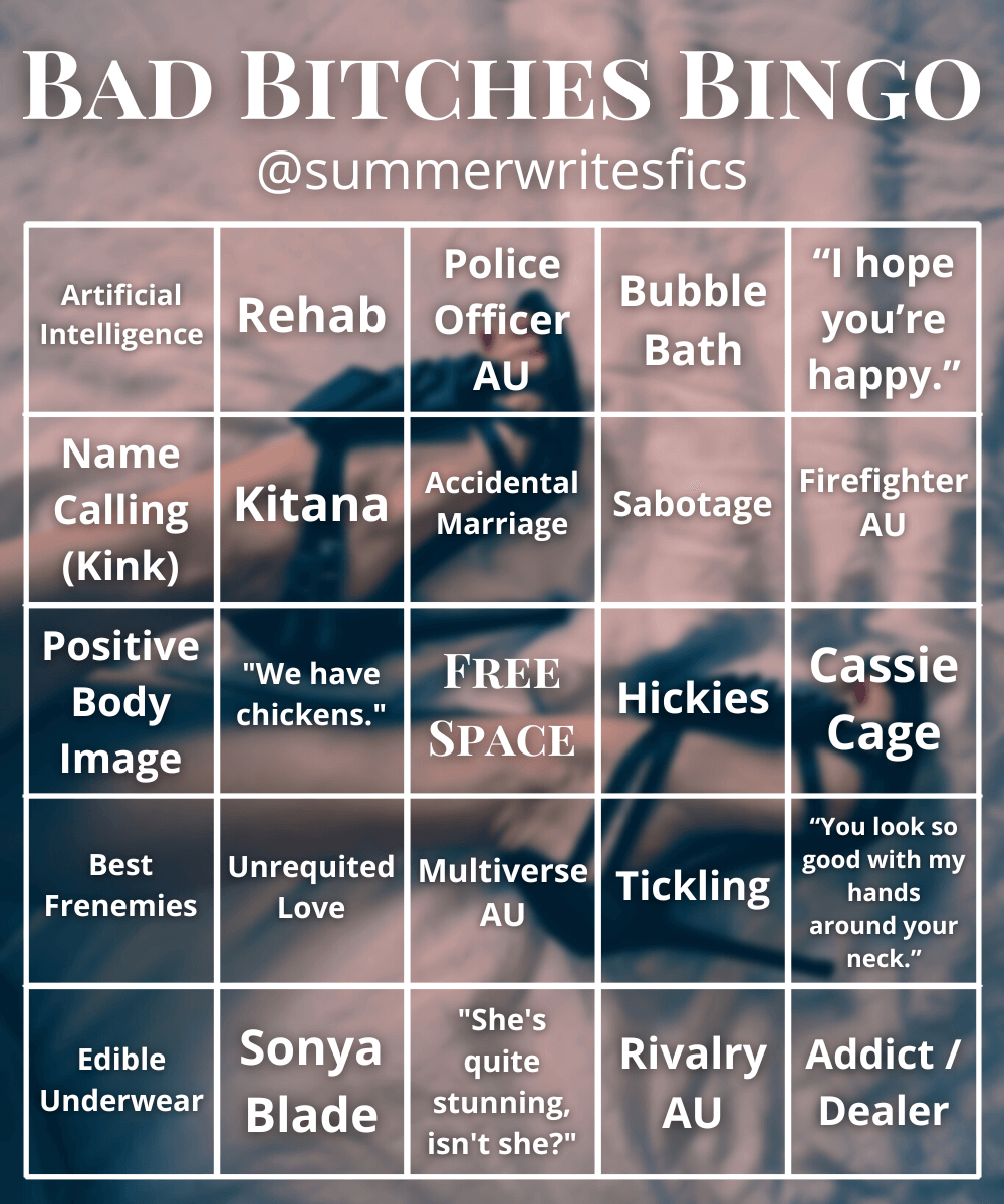 Bad Bitches Bingo Card