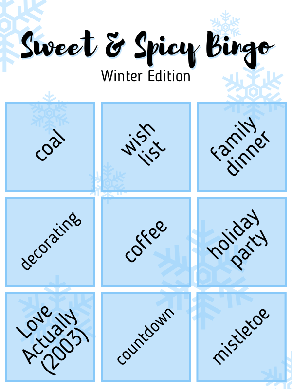 Sweet & Spicy Bingo (Winter Edition) Card